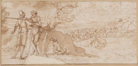 K 120
          <br/>
          Jager en schaapherder in gesprek
          <br/>
          <em>Anoniem It, Bologna (17de eeuw)</em>